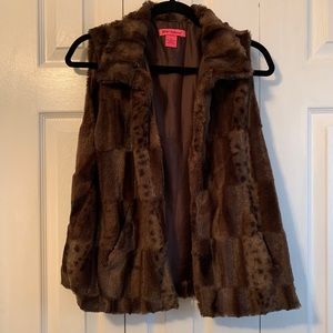 Betsey Johnson Faux Fur Vest